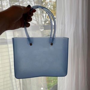 Blue transparent purse